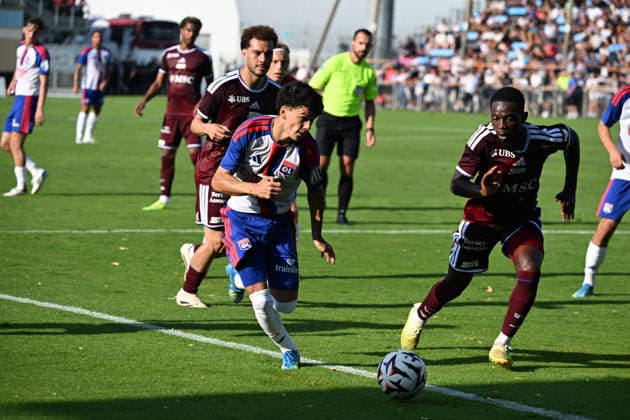 Football : Olympique Lyonnais and Servette FC Geneve - Friendly football match - 15 07 2026 Kail BOUDACHE of Lyon during the Friendly football match between Olympique Lyonnais and Servette FC Geneve at Pierre RAJON Stadium Bourgoin Jallieu on July 15 2026 , France BOURGOIN JALLIEUFrance  Copyright: xMouradxAllilix