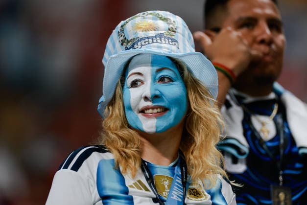 2026 FIFA World Cup, WM, Weltmeisterschaft, Fussball Semi Final England v Argentina Atlanta Stadium, Georgia 15.07.2026 Argentina fans 2026 FIFA World Cup Semi Final England v Argentina Atlanta Stadium, Georgia 15.07.2026 Photograph By Marc Aspland The Times  Copyright: xMarcxAsplandx NINTCHDBPICT001095531884