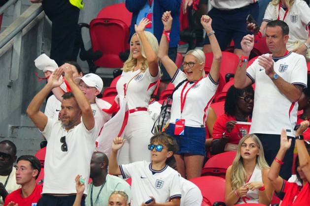 Megan Davison, wife of Jordan Pickford, ahead of kick-off England v Argentina, 2026 FIFA World Cup, WM, Weltmeisterschaft, Fussball Semi Final, Football, Atlanta Stadium, Atlanta, Georgia, USA - 15 Jul 2026Atlanta Atlanta Stadium Georgia (GA) United States of America  Copyright: xJavierxGarcia Shutterstockx 16992264p