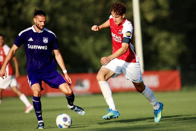 DIRKSHORN , 15-07-2026 , Sportpark Dirkshorn , season 2026 2027 , match between AZ and RSC Anderlecht , picture shows , AZ player Bendeguz Kovacs AZ - Anderlecht (friendly)  x205043490x Copyright: