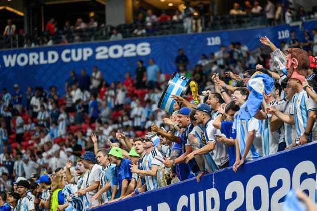 260715 Fans of Argentina ahead of the FIFA World Cup, WM, Weltmeisterschaft, Fussball 2026 semifinal football match between England and Argentina on July 15, 2026 in Atlanta. Photo: Joel Marklund BILDBYRAN kod JM JM0828 bbeng fotboll football soccer fotball vm fotbolls-vm fotball-vm fotbolls-vm 2026 fifa world cup 2026 semifinal england argentina publik *** July 15, 2026: Argentina fans ahead of the 2026 FIFA World Cup soccer semifinal match between England and Argentina on July 15, 2026 in Atlanta. Photo by Joel Marklund. BILDBYRAN code JM JM0828 bbeng soccer football soccer World Cup soccer World Cup 2026 FIFA World Cup 2026 semifinal England Argentina crowd  Copyright: JOELxMARKLUND BB260715JM001