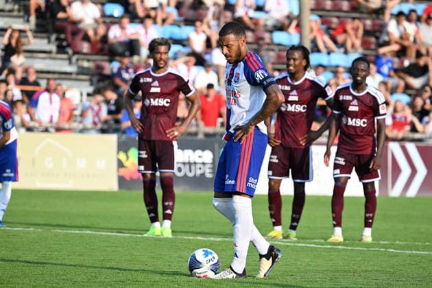 Football : Olympique Lyonnais and Servette FC Geneve - Friendly football match - 15 07 2026 Corentin TOLISSO of Lyon celebrates scoring goal during the Friendly football match between Olympique Lyonnais and Servette FC Geneve at Pierre RAJON Stadium Bourgoin Jallieu on July 15 2026 , France BOURGOIN JALLIEUFrance  Copyright: xMouradxAllilix