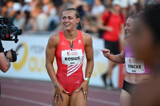 Meeting International Province de Liege 2026 LIEGE, BELGIUM - JULY 15 : ROSIUS Rani (BEL) 100m Women during the 24th edition of the 2026 Province Liege International Athletics Meeting in the Naimette arena in Liege on July 15, 2026 in Liege, Belgium, 15 07 2026 Liege Belgium  Copyright: xVincentxKalutx