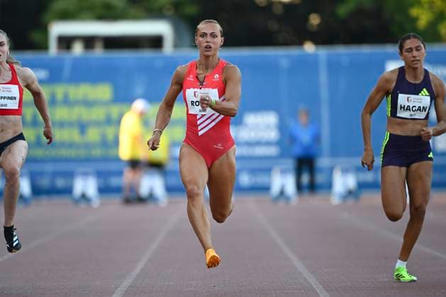 Meeting International Province de Liege 2026 LIEGE, BELGIUM - JULY 15 : ROSIUS Rani (BEL) 100m Women during the 24th edition of the 2026 Province Liege International Athletics Meeting in the Naimette arena in Liege on July 15, 2026 in Liege, Belgium, 15 07 2026 Liege Belgium  Copyright: xVincentxKalutx