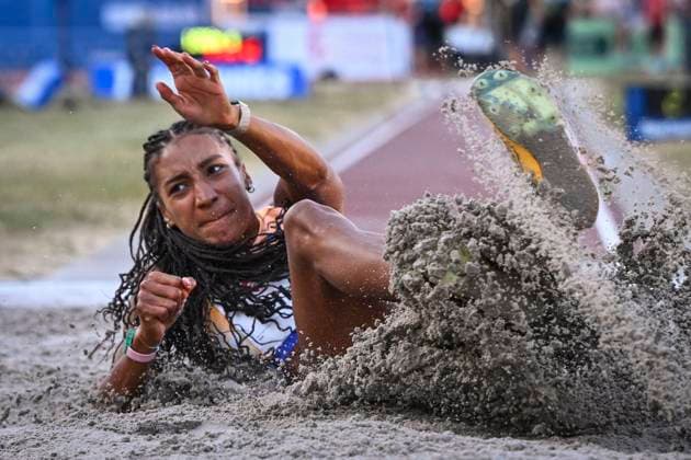 Meeting International Province de Liege 2026 LIEGE, BELGIUM - JULY 15 : THIAM Nafissatou (BEL) Long Jump Women during the 24th edition of the 2026 Province Liege International Athletics Meeting in the Naimette arena in Liege on July 15, 2026 in Liege, Belgium, 15 07 2026 Liege Belgium  Copyright: xVincentxKalutx