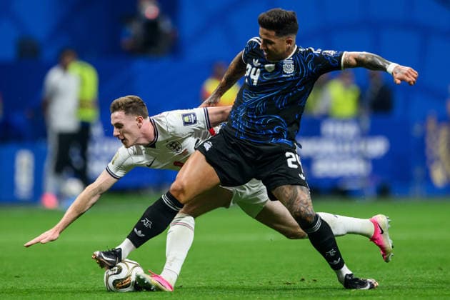 260715 Elliot Anderson of England and Enzo Fernandez of Argentina during the FIFA World Cup, WM, Weltmeisterschaft, Fussball 2026 semifinal football match between England and Argentina on July 15, 2026 in Atlanta. Photo: Joel Marklund BILDBYRAN kod JM JM0828 bbeng fotboll football soccer fotball vm fotbolls-vm fotball-vm fotbolls-vm 2026 fifa world cup 2026 semifinal england argentina *** July 15, 2026: Elliot Anderson of England and Enzo Fernandez of Argentina during the 2026 FIFA World Cup soccer semifinal match between England and Argentina on July 15, 2026 in Atlanta. Photo by Joel Marklund. BILDBYRAN code JM JM0828 bbeng soccer football soccer World Cup soccer World Cup 2026 FIFA World Cup 2026 semifinal England Argentina  Copyright: JOELxMARKLUND BB260715JM032