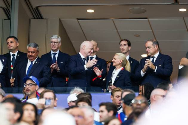 RECORD DATE NOT STATED FIFA World Cup, WM, Weltmeisterschaft, Fussball 2026 - Semifinal - England v Argentina FIFA President, Gianni Infantino during the FIFA World Cup semifinal match between England and Argentina, at Atlanta Stadium, in Georgia, United States, on Wednesday, July 15, 2026.(Foto: Vanessa Carvalho Brazil Photo Press IMAGO) Sports Copyright: xVanessaxCarvalhox