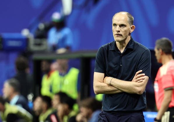 FIFA World Cup, WM, Weltmeisterschaft, Fussball 2026 semifinals - England vs Argentina England s head coach Thomas Tuchel during the FIFA World Cup 2026 semifinals match England against Argentina, in Atlanta, USA, 15 July 2026. ATLANTA United States  Copyright: xRONALDxWITTEKx