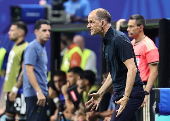 FIFA World Cup, WM, Weltmeisterschaft, Fussball 2026 semifinals - England vs Argentina England s head coach Thomas Tuchel during the FIFA World Cup 2026 semifinals match England against Argentina, in Atlanta, USA, 15 July 2026. ATLANTA United States  Copyright: xRONALDxWITTEKx