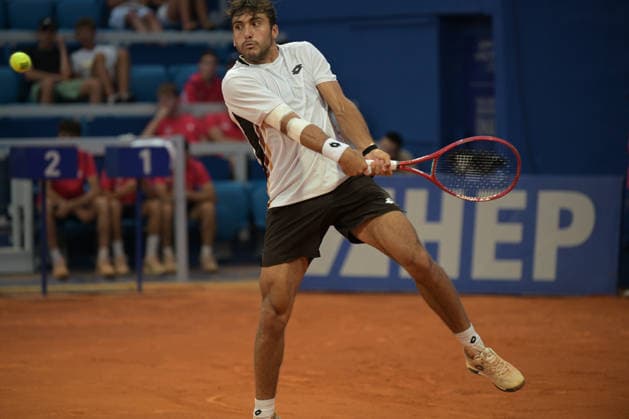 IPA86712493 - Roman, A. Burruchaga (ARG) during the ATP, Tennis Herren - Plava Laguna Croatia Open in Umag - Cobolli vs. Burruchaga, international tennis match in Umag, Croatia, July 15, 2026  Copyright: xMarcoxTodaro IPAxSportx xx 86712493