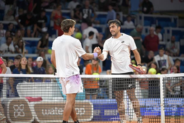 IPA86712495 - Roman, A. Burruchaga (ARG) during the ATP, Tennis Herren - Plava Laguna Croatia Open in Umag - Cobolli vs. Burruchaga, international tennis match in Umag, Croatia, July 15, 2026  Copyright: xMarcoxTodaro IPAxSportx xx 86712495