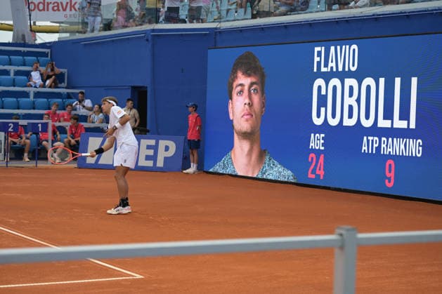IPA86712612 - Flavio Cobolli (ITA) during the ATP, Tennis Herren - Plava Laguna Croatia Open in Umag - Cobolli vs. Burruchaga, international tennis match in Umag, Croatia, July 15, 2026  Copyright: xMarcoxTodaro IPAxSportx xx 86712612