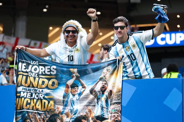 Fans of Argentina cheer in the stands during a FIFA Men’s World Cup 2026 semi-final football match between England and Argentina at Atlanta Stadium, in Atlanta on July 15th 2026 (Photo by Leo Barrilari SPP)  Copyright: xLeoxBarrilari SPPx Sportspressphoto_SPR191257