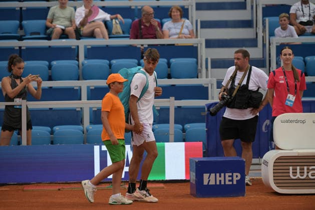 TENNIS - International Tennis Tournaments - ATP, Tennis Herren - Plava Laguna Croatia Open Umag - Cobolli vs. Burruchaga Photo by IPA ABACAPRESS.COM86712618 - Flavio Cobolli (ITA) during the ATP - Plava Laguna Croatia Open in Umag - Cobolli vs. Burruchaga, international tennis match in Umag, Croatia, July 15, 2026 Umago Croatia  Copyright: xIPAxSport ABACAx