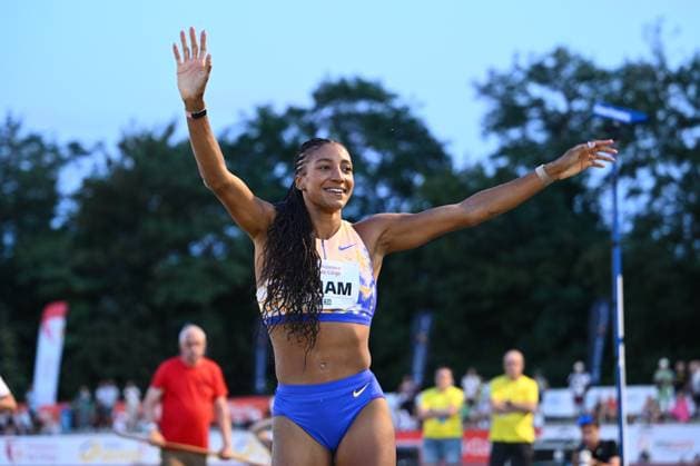 Meeting International Province de Liege 2026 LIEGE, BELGIUM - JULY 15 : THIAM Nafissatou (BEL) Long Jump Women during the 24th edition of the 2026 Province Liege International Athletics Meeting in the Naimette arena in Liege on July 15, 2026 in Liege, Belgium, 15 07 2026 Liege Belgium  Copyright: xVincentxKalutx