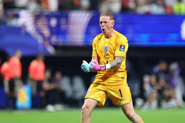 Jordan Pickford of England celebrates England v Argentina, 2026 FIFA World Cup, WM, Weltmeisterschaft, Fussball Semi Final, Football, Atlanta Stadium, Atlanta, Georgia, USA - 15 Jul 2026Atlanta Atlanta Stadium Georgia (GA) United States of America  Copyright: xMichaelxZemanek Shutterstockx 16992756cu