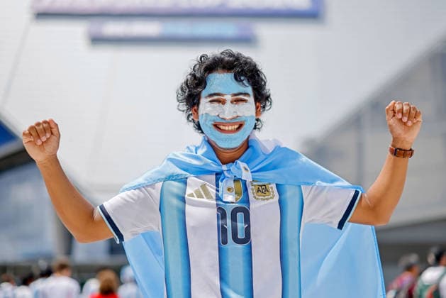 RECORD DATE NOT STATED 15th July 2026; Atlanta Stadium, Atlanta, Georgia, United States of America; FIFA World Cup, WM, Weltmeisterschaft, Fussball Football, England versus Argentina; An Argentina Fan before the match DiaEsportivo