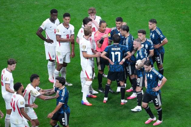 The Referee Ismail Elfath reacts during a FIFA Men’s World Cup 2026 semi-final football match between England and Argentina at Atlanta Stadium, in Atlanta on July 15th 2026 (Photo by Alexandra Fechete SPP)  Copyright: xLeoxBarrilari SPPx Sportspressphoto_SPR191450