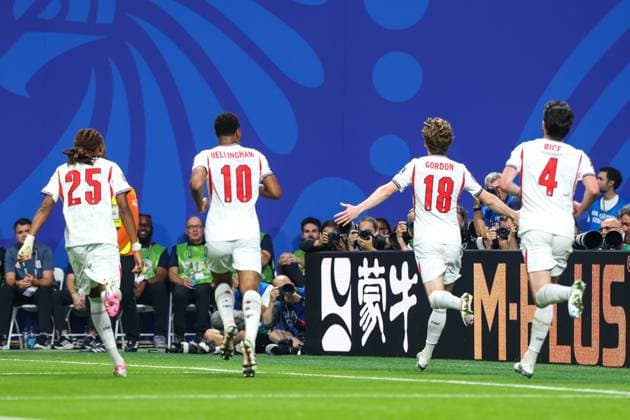 RECORD DATE NOT STATED FIFA World Cup, WM, Weltmeisterschaft, Fussball 2026 - Semifinal - England v Argentina Anthony Gordon player of England celebrates his goal during the FIFA World Cup semifinal match between England and Argentina, at Atlanta Stadium, in Georgia, United States, on Wednesday, July 15, 2026.(Foto: Vanessa Carvalho Brazil Photo Press IMAGO) Sports Copyright: xVanessaxCarvalhox