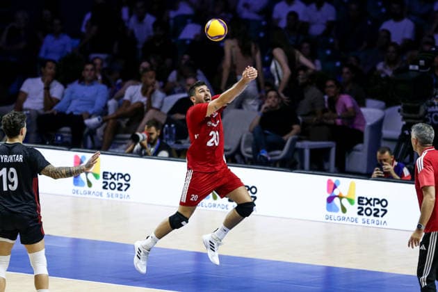 Serbia v Turkiye - Men s Volleyball Nations League BELGRADE, SERBIA - JULY 15: Players compete during the Men s Volleyball Nations League match between Serbia and Turkiye in Belgrade, Serbia on July 15, 2026. Filip Stevanovic Anadolu Belgrade Serbia. Editorial use only. Please get in touch for any other usage.  Copyright: x2026xAnadoluxFilipxStevanovicx