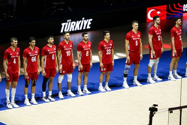 Serbia v Turkiye - Men s Volleyball Nations League BELGRADE, SERBIA - JULY 15: Players of Turkiye are seen ahead of the Men s Volleyball Nations League match between Serbia and Turkiye in Belgrade, Serbia on July 15, 2026. Filip Stevanovic Anadolu Belgrade Serbia. Editorial use only. Please get in touch for any other usage.  Copyright: x2026xAnadoluxFilipxStevanovicx