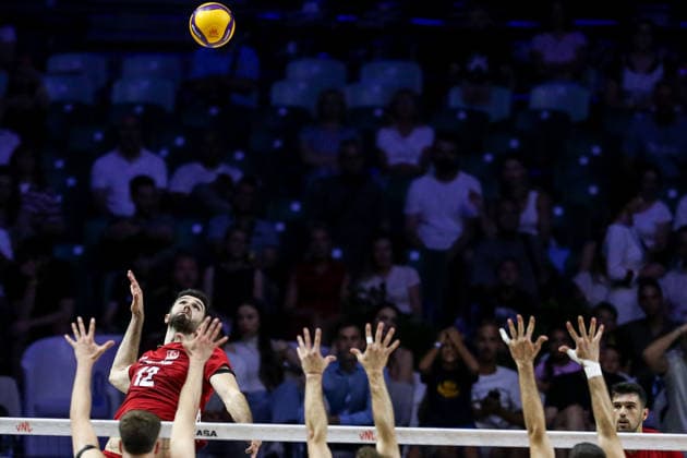 Serbia v Turkiye - Men s Volleyball Nations League BELGRADE, SERBIA - JULY 15: Players compete during the Men s Volleyball Nations League match between Serbia and Turkiye in Belgrade, Serbia on July 15, 2026. Filip Stevanovic Anadolu Belgrade Serbia. Editorial use only. Please get in touch for any other usage.  Copyright: x2026xAnadoluxFilipxStevanovicx