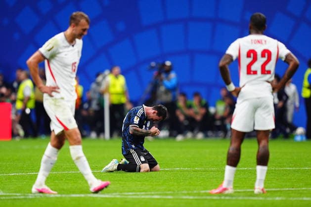 England v Argentina - FIFA World Cup, WM, Weltmeisterschaft, Fussball 2026 - Semi Finals ATLANTA, GEORGIA - JULY 15: Lionel Messi of Argentina celebrates after winning the 2026 FIFA World Cup semifinal match between England and Argentina at Atlanta Stadium in Atlanta, Georgia, United States, on July 15, 2026. Evrim Aydin Anadolu Georgia United States. Editorial use only. Please get in touch for any other usage.  Copyright: x2026xAnadoluxEvrimxAydinx