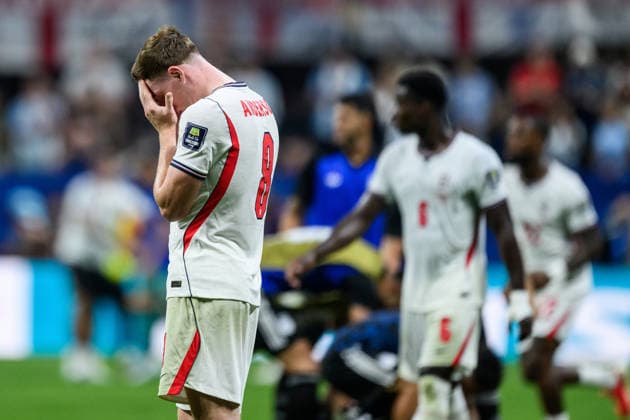 260715 Elliot Anderson of England looks dejected after the FIFA World Cup, WM, Weltmeisterschaft, Fussball 2026 semifinal football match between England and Argentina on July 15, 2026 in Atlanta. Photo: Joel Marklund BILDBYRAN kod JM JM0828 bbeng fotboll football soccer fotball vm fotbolls-vm fotball-vm fotbolls-vm 2026 fifa world cup 2026 semifinal england argentina depp *** July 15, 2026: Elliot Anderson of England looks dejected after the 2026 FIFA World Cup soccer semifinal match between England and Argentina on July 15, 2026 in Atlanta. Photo by Joel Marklund. BILDBYRAN code JM JM0828 bbeng soccer football soccer World Cup soccer World Cup 2026 FIFA World Cup 2026 semifinal England Argentina dejected  Copyright: JOELxMARKLUND BB260715JM128