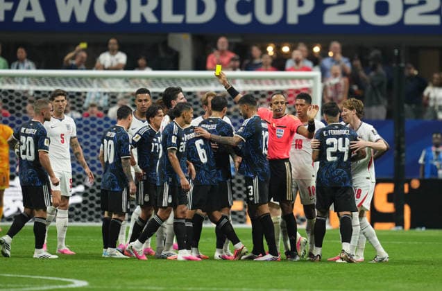 Ismail Elfath (USA) during England and Argentina, Semi final FIFA World Cup, WM, Weltmeisterschaft, Fussball 2026, Atlanta Stadium, Atlanta, USA on July 15, 2026. Thor Wegner DeFodi Images. (Photo by DeFodi Images) - *** Ismail Elfath, USA, during the England vs. Argentina semifinal match at the 2026 FIFA World Cup, Atlanta Stadium, Atlanta, USA, on July 15, 2026. Photo by DeFodi Images (Thor Wegner)