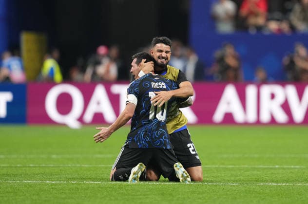 Lionel Andres Messi (Argentina) celebrate during England and Argentina, Semi final FIFA World Cup, WM, Weltmeisterschaft, Fussball 2026, Atlanta Stadium, Atlanta, USA on July 15, 2026. Thor Wegner DeFodi Images. (Photo by DeFodi Images) - *** Lionel Andres Messi of Argentina celebrates during the England vs. Argentina semifinal match at the 2026 FIFA World Cup at Atlanta Stadium in Atlanta, USA, on July 15, 2026. Photo by Thor Wegner, DeFodi Images