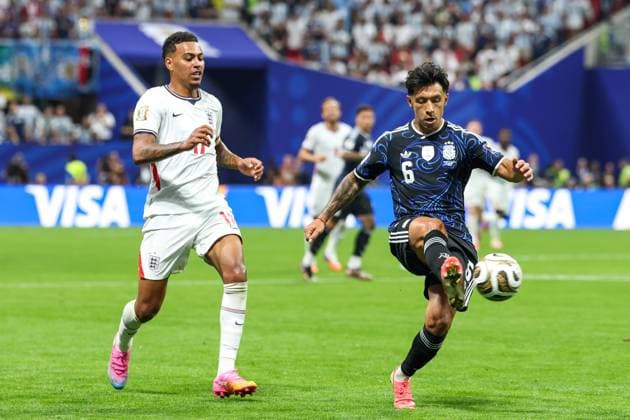 RECORD DATE NOT STATED FIFA World Cup, WM, Weltmeisterschaft, Fussball 2026 - Semifinal - England v Argentina Lisandro Martinez player of Argentina during the FIFA World Cup semifinal match between England and Argentina, at Atlanta Stadium, in Georgia, United States, on Wednesday, July 15, 2026.(Foto: Vanessa Carvalho Brazil Photo Press IMAGO) Sports Copyright: xVanessaxCarvalhox