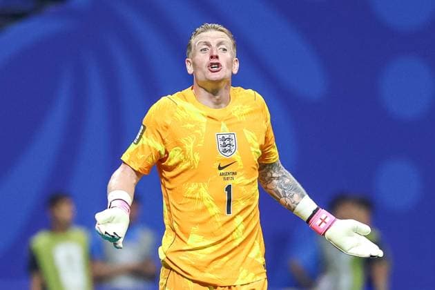 RECORD DATE NOT STATED FIFA World Cup, WM, Weltmeisterschaft, Fussball 2026 - Semifinal - England v Argentina Jordan Pickford Goalkeeper of England during the FIFA World Cup semifinal match between England and Argentina, at Atlanta Stadium, in Georgia, United States, on Wednesday, July 15, 2026.(Foto: William Volcov Brazil Photo Press IMAGO) Sports Atlanta GA United States Copyright: xWILLIAMxVOLCOVx
