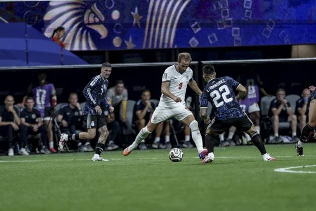 RECORD DATE NOT STATED Argentina and England duel for a spot in the 2026 World Cup final. Atlanta (USA), 07 15 2026 Football World Cup 2026 Argentina vs England Harry Kane in a match between Argentina and England face off in the semi-final of the FIFA World Cup, WM, Weltmeisterschaft, Fussball 2026, at Atlanta Stadium, in Atlanta, this Wednesday (15) of July 2026.(Foto: Pedro Paulo Diaz Thenews2 imago images) SPO  Copyright: xPedroxPauloxDiazx