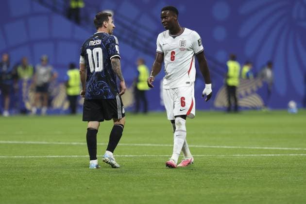 RECORD DATE NOT STATED Argentina and England duel for a spot in the 2026 World Cup final. Atlanta (USA), 07 15 2026 Football World Cup 2026 Argentina vs England Action in the match between Argentina and England, who face each other in the semi-final of the FIFA World Cup, WM, Weltmeisterschaft, Fussball 2026, at Atlanta Stadium, in Atlanta, this Wednesday (15) of July 2026.(Foto: Pedro Paulo Diaz Thenews2 imago images) SPO  Copyright: xPedroxPauloxDiazx