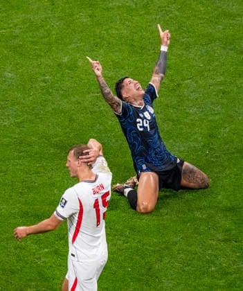 ATLANTA, GEORGIA - JULY 15: Enzo Fernandez of Argentina celebrates during the FIFA World Cup, WM, Weltmeisterschaft, Fussball 2026 Semi Final match between England and Argentina at Atlanta Stadium on July 15, 2026 in Atlanta, Georgia.  Copyright: xVCGx 111654606124