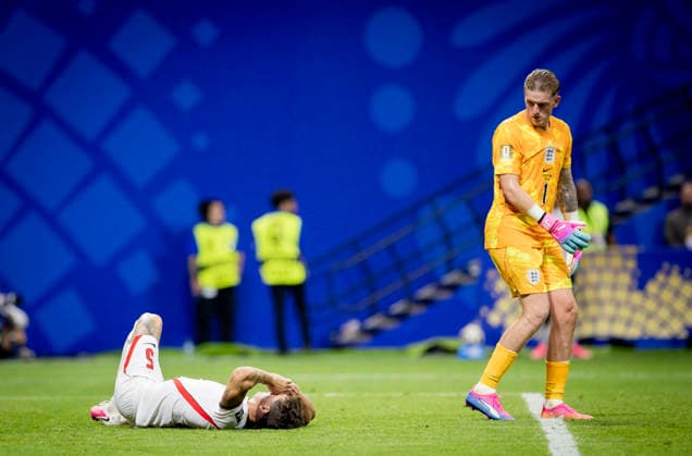 Atlanta, USA 15th Jul 2026. John Stones (ENG) Jordan Pickford (ENG) England - Argentina World Cup England - Argentinien 15.07.2026 *** Atlanta, USA, July 15, 2026 John Stones ENG Jordan Pickford ENG England Argentina World Cup England Argentina July 15, 2026
