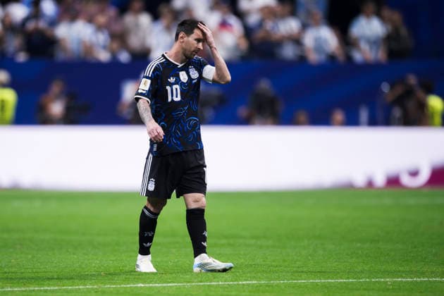 England v Argentina - FIFA World Cup, WM, Weltmeisterschaft, Fussball 2026 Lionel Messi of Argentina looks dejected during the FIFA World Cup 2026 semi final football match between England and Argentina. Atlanta United States Copyright: xNicolòxCampox
