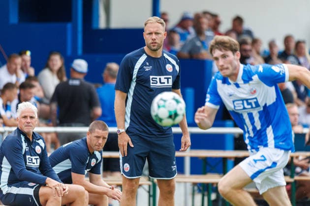 Trainer Daniel Brinkmann (Rostock) ; GER, FC Hansa Rostock vs. Greifswalder FC, Fußball, Männer, 3. Liga, Testspiel, Spielzeit 2026 2027, 15.07.2026 Neuruppin Volksparkstadion Brandenburg Deutschland