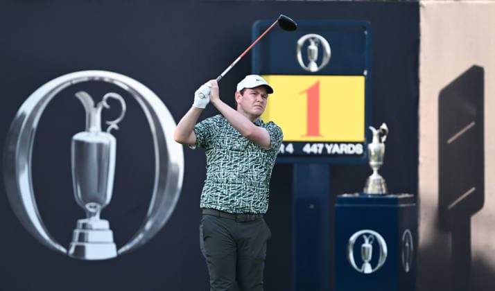 Robert Macintyre (SCO) on the 1st Tee 154th Open Golf Championships, Royal Birkdale, Southport, UK - 16 Jul 2026Southport Royal Birkdale United Kingdom  Copyright: xGreigxCowie Shutterstockx 16988293j