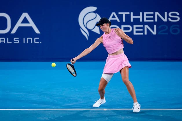 Vanda Pharmaceuticals Athens Open - Day 3 Lilli Tagger of Austria plays during her Round of 16 match against fifth seed Sara Bejlek of the Czech Republic at the 2026 Vanda Pharmaceuticals Athens Open Women s tennis tournament at the Athens Olympic Tennis Centre in Athens, Greece, on July 15, 2026. Athens Athens Greece  Copyright: xOwenxHammondx originalFilename:hammond-2026vand260715_npcbk.jpg