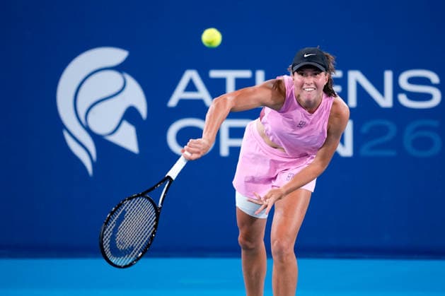 Vanda Pharmaceuticals Athens Open - Day 3 Lilli Tagger of Austria plays during her Round of 16 match against fifth seed Sara Bejlek of the Czech Republic at the 2026 Vanda Pharmaceuticals Athens Open Women s tennis tournament at the Athens Olympic Tennis Centre in Athens, Greece, on July 15, 2026. Athens Athens Greece  Copyright: xOwenxHammondx originalFilename:hammond-2026vand260715_nphEp.jpg