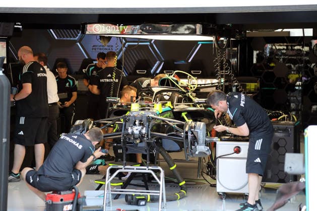 Formel 1 Grosser Preis von Belgien 2026 Formel 1 Grosser Preis von Belgien 2026 - Spa-Francorchamps 16. - 19.07. 2026 Media Day Donnerstag Im Bild: Technik Details, Mercedes Formel 1, Formel 1 Technik Mercedes, Mercedes AMG W 17, *** 2026 Formula 1 Belgian Grand Prix 2026 Formula 1 Belgian Grand Prix Spa-Francorchamps July 16, 2026 Media Day Thursday In the photo: Technical details, Mercedes Formula 1, Formula 1 Technology Mercedes, Mercedes AMG W17, Copyright: xBEAUTIFULxSPORTS Bernhardtx