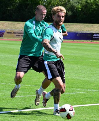 16.07.2026 - Fussball - 2. Bundesliga - Saison 2026 2027 - SpVgg Greuther Fürth Fuerth - Trainingslager Bad Wörishofen - - xwoxzix - Doni Edon Arifi (28, SpVgg Greuther Fürth ) Ole Pohlmann (10, SpVgg Greuther Fürth ) *** July 16, 2026 Soccer 2. Bundesliga 2026–2027 Season SpVgg Greuther Fürth Fürth Training Camp Bad Wörishofen xwoxzix Doni Edon Arifi 28, SpVgg Greuther Fürth Ole Pohlmann 10, SpVgg Greuther Fürth