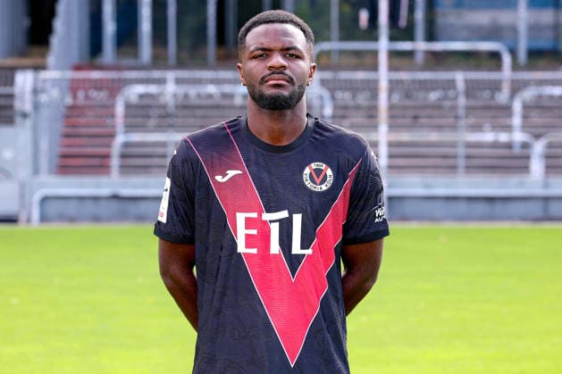 Verthomy Boboy; FC Viktoria Köln 1904 e.V.; 3.Liga, Porträttermin 2026 2027 am 16.07.2026 im Sportpark Höhenberg Nordrhein-Westfalen Deutschland *** Verthomy Boboy FC Viktoria Köln 1904 e.V., 3. Liga, Photo Shoot 2026–2027 on July 16, 2026, at Sportpark Höhenberg, North Rhine-Westphalia, Germany