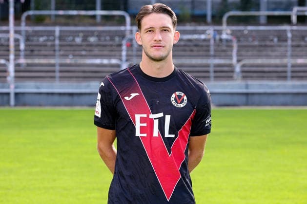 Pascal Fallmann; FC Viktoria Köln 1904 e.V.; 3.Liga, Porträttermin 2026 2027 am 16.07.2026 im Sportpark Höhenberg Nordrhein-Westfalen Deutschland *** Pascal Fallmann, FC Viktoria Köln 1904 e.V., 3. Liga, photo shoot for the 2026–2027 season on July 16, 2026, at Sportpark Höhenberg, North Rhine-Westphalia, Germany