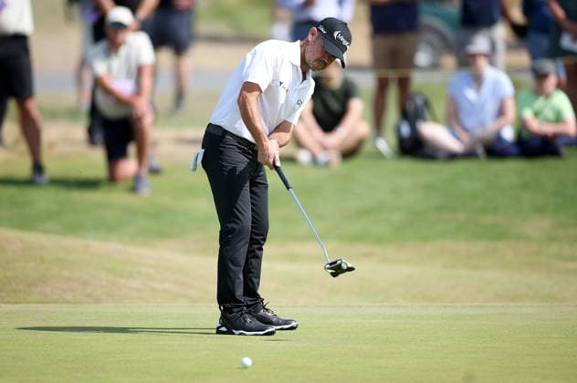 154th Open Golf Championships - Round 1 Brian Harman of the USA plays a putt on the 3rd hole during Round 1 at the British Open Golf Championships at Royal Birkdale in Southport, Britain, 16 July 2026 SOUTHPORT United Kingdom  Copyright: xADAMxVAUGHANx