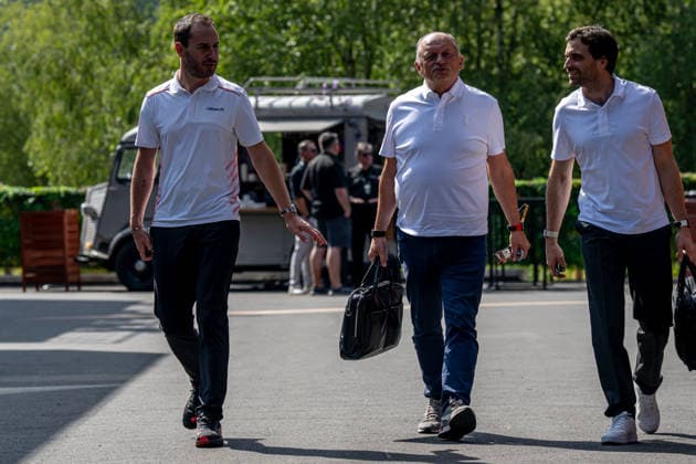 STAVELOT, BELGIUM: Frederic Vasseur, Team Principle for the Ferrari team during the 2026 Formula 1 Belgian Grand Prix at the Circuit de Spa-Francorchamps in Stavelot, Belgium