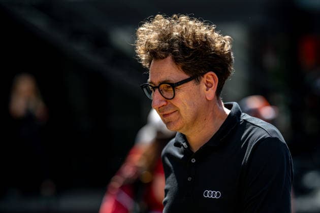 STAVELOT, BELGIUM: Mattia Binotto, Team Principle for the Audi team during the 2026 Formula 1 Belgian Grand Prix at the Circuit de Spa-Francorchamps in Stavelot, Belgium