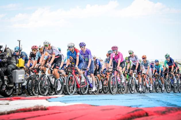 The pack of riders pictured before the start of stage 12 of the 2026 Tour de France cycling race, a stage of 181km from Nevers Magny-Cours to Chalon-sur-Saone, on Thursday 16 July 2026. The 113th edition of the Tour de France starts on Saturday 4 July in Barcelona, Spain, and will finish in Paris, France on the 26th of July. DAVIDxPINTENS  x181251023x