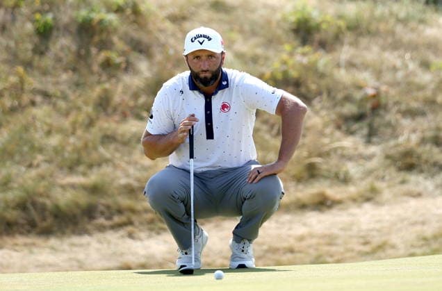 154th Open Golf Championships - Round 1 Jon Rahm of Spain lines up a putt on the 7th hole during Round 1 at the British Open Golf Championships at Royal Birkdale in Southport, Britain, 16 July 2026. SOUTHPORT United Kingdom  Copyright: xADAMxVAUGHANx